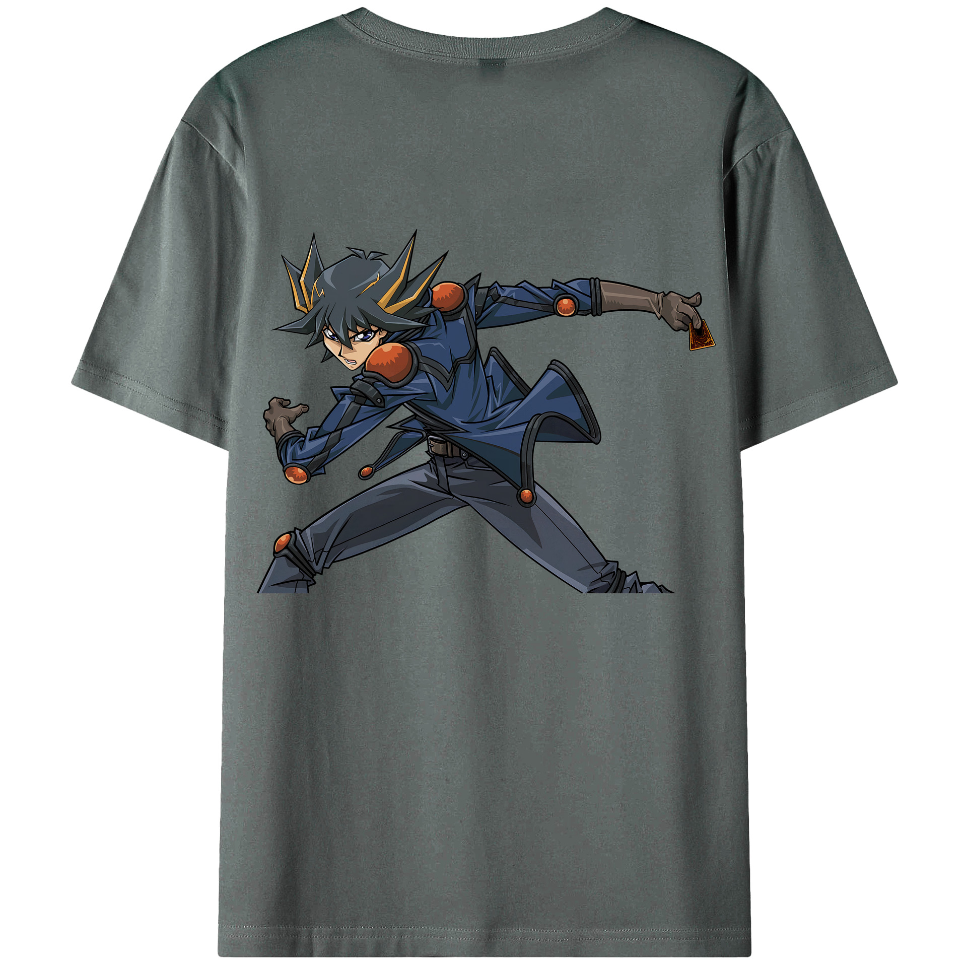 （画像用） 遊☆戯☆王 Yu-Gi-Oh! 綿100％ メンズ半袖Tシャツ（バックプリント） 通気性